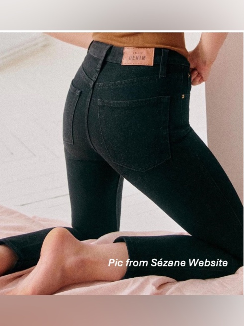 NWT Sezane Le Brut Denim in Noir (Black). 27 Tall.